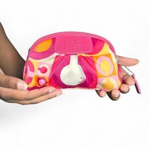 Rare coach valentines day scarf cosmetic bag.